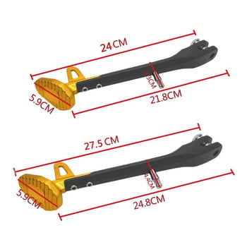 MotoLovee Мотоциклетни части Стойки Мотор Скутер Модифициран статив Скоба за крака CNC Странични стойки от алуминиева сплав Скоба с крака