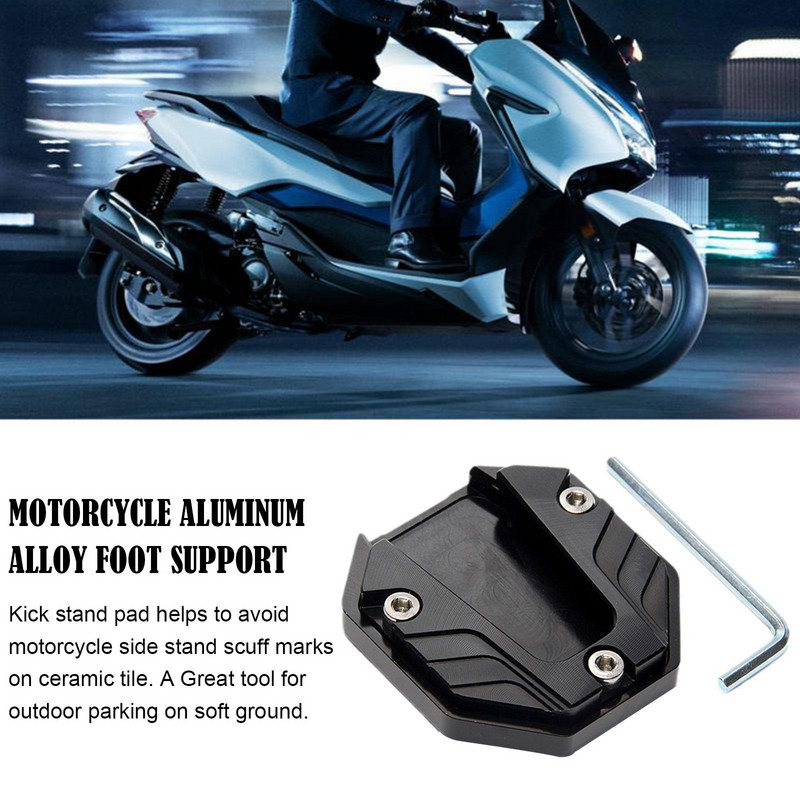 Din aliaj de aluminiu, Extensor pentru suport pentru biciclete pentru motociclete, extensie pentru suport lateral pentru picior.