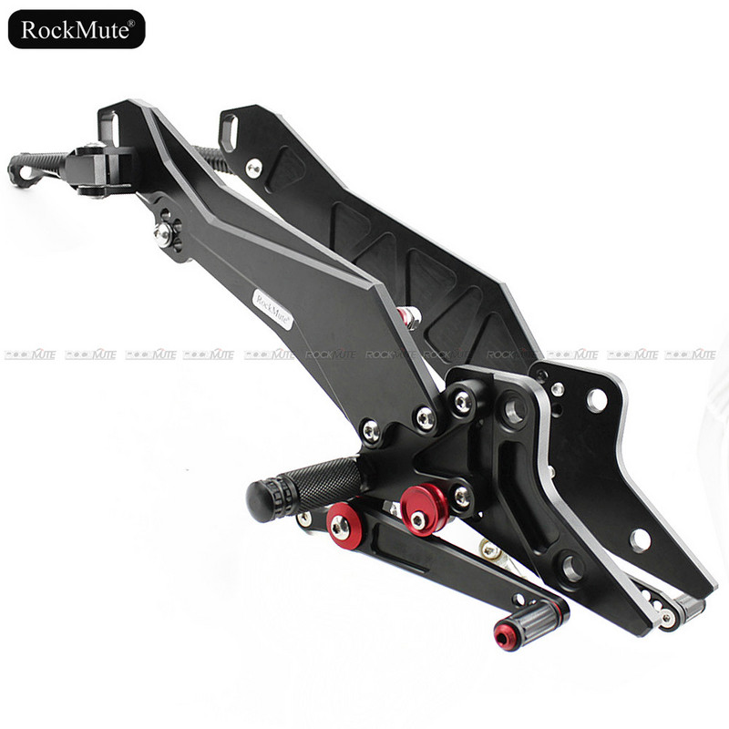 Zadné sady pre motocyklové preteky Kawasaki Z800 2013 2014 2015 2016 Nastaviteľná opierka na nohy, radiaca páka, brzdový pedál, zadná sada nôh