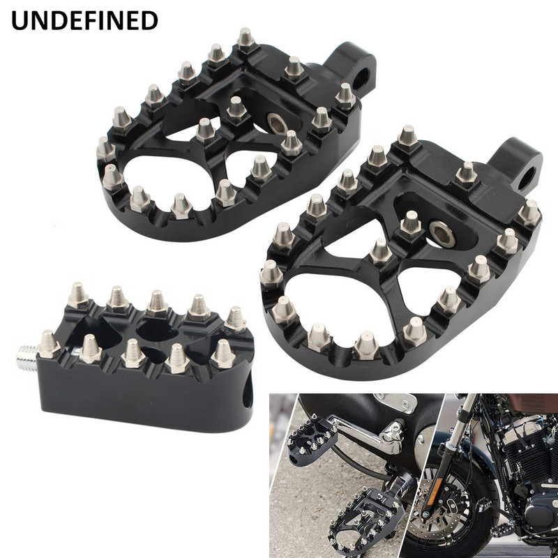 Motorkerékpár lábtartók MX széles, zsíros lábtartók pedálok váltókarokkal Harley Sportster XL 883 1200 Dyna Street Bob Bobber Custom