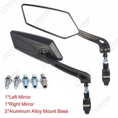 Univerzális visszapillantó tükrök 7/8 hüvelykes kormányra szerelhető motorkerékpár robogó moped elektromos kerékpár oldalsó visszapillantó tükör tartozékok