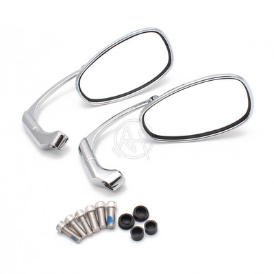 Motocyklové chrómové/čierne hliníkové + plastové retro spätné zrkadlá s čírym sklom, univerzálne pre Honda CG125 Cafe Racer Custom