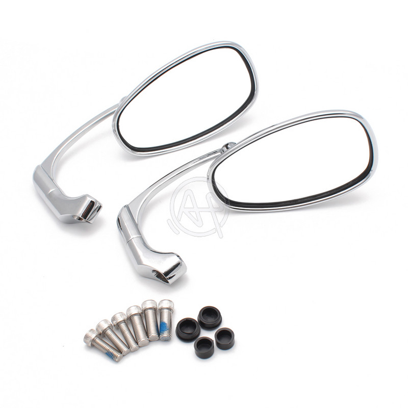 Motocyklové chrómové/čierne hliníkové + plastové retro spätné zrkadlá s čírym sklom, univerzálne pre Honda CG125 Cafe Racer Custom