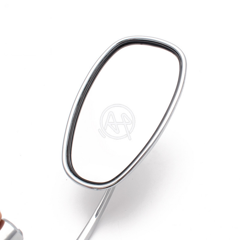 Motocyklové chrómové/čierne hliníkové + plastové retro spätné zrkadlá s čírym sklom, univerzálne pre Honda CG125 Cafe Racer Custom