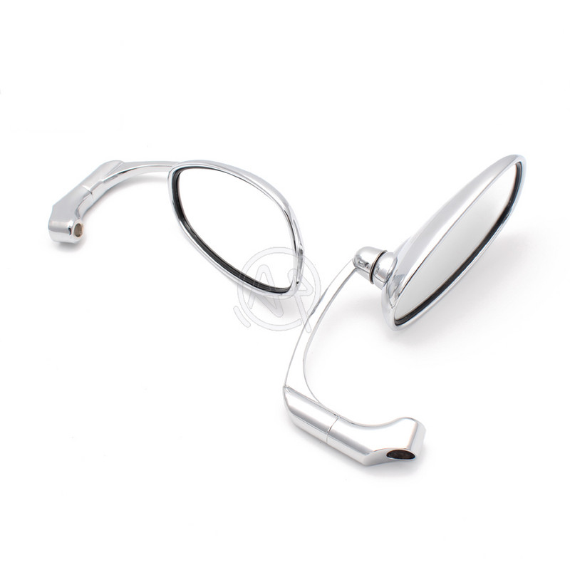 Motocyklové chrómové/čierne hliníkové + plastové retro spätné zrkadlá s čírym sklom, univerzálne pre Honda CG125 Cafe Racer Custom
