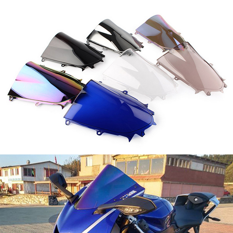 Szélvédő Yamaha YZF R6 600 R7 700 YZFR6 YZFR7 2017-2022 Dupla buborékos szélvédő motorkerékpár-tartozékok burkolatterelő