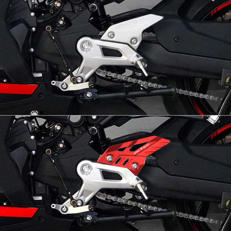 Motorkerékpár lábvédő lemez első lábtartó konzol lábpedál csap CFMOTO 450SR-hez