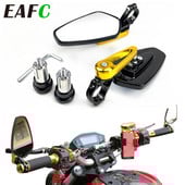 1 pár 7/8" 22mm motocyklových hliníkových bočných spätných zrkadiel na riadidlá, univerzálne spätné zrkadlá na riadidlá motocykla