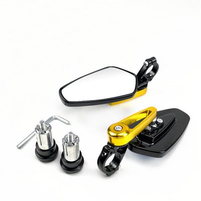 1 pár 7/8" 22mm motocyklových hliníkových bočných spätných zrkadiel na riadidlá, univerzálne spätné zrkadlá na riadidlá motocykla