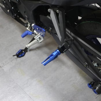 За YAMAHA YZF R3 MT03 MT25 R25 R15 Мотоциклет CNC Пътнически поставки за крака Задни колчета за крака Аксесоари за педа