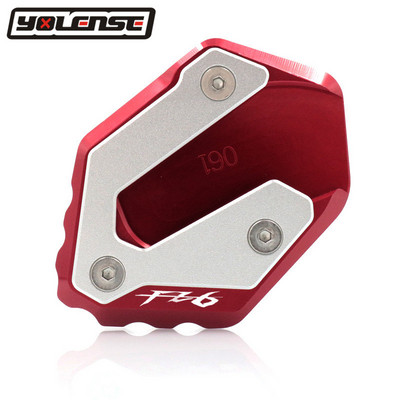 Motociklo CNC atraminio stovo pėdos šoninio stovo prailginimo pagalvėlės atraminės plokštės padidinimas, skirtas YAMAHA FZ6 FAZER FZ6R FZ6-S2 2004-2009