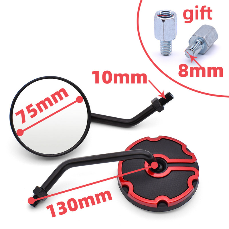 Univerzálne motocyklové príslušenstvo Spätné zrkadlá pre motocykle 10 mm upravené pre Honda CBR1000RR CBR1100XX PCX 125 PCX 150 CR80R