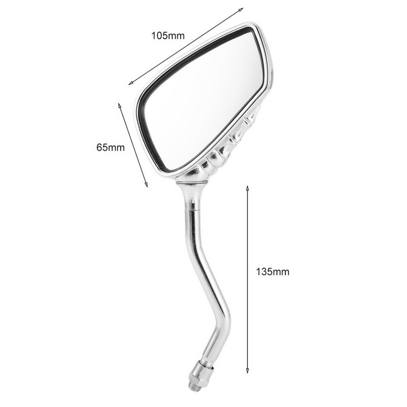 2 dalys Motociklo rankos letena Kairė Dešinė Skeletas Ranka Motociklo Galinio Šoniniai Veidrodžiai Honda Suzuki Kawasaki