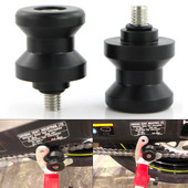 Pre Kawasaki Yamaha KTM M10 10 mm motocyklové cievky, skrutky, posuvníky, stojany na kyvné ramená, cievky, POM plast, čierne, 1 pár