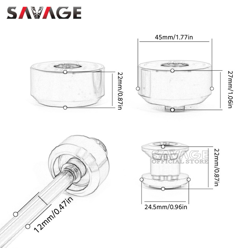 Lengőkar orsók Állványok Csavar YAMAHA MT07 FZ07 XSR 700 14-2022 YZF R7 2021 motorkerékpár hátsó kerék tengely ütközési csúszkája MT FZ 07