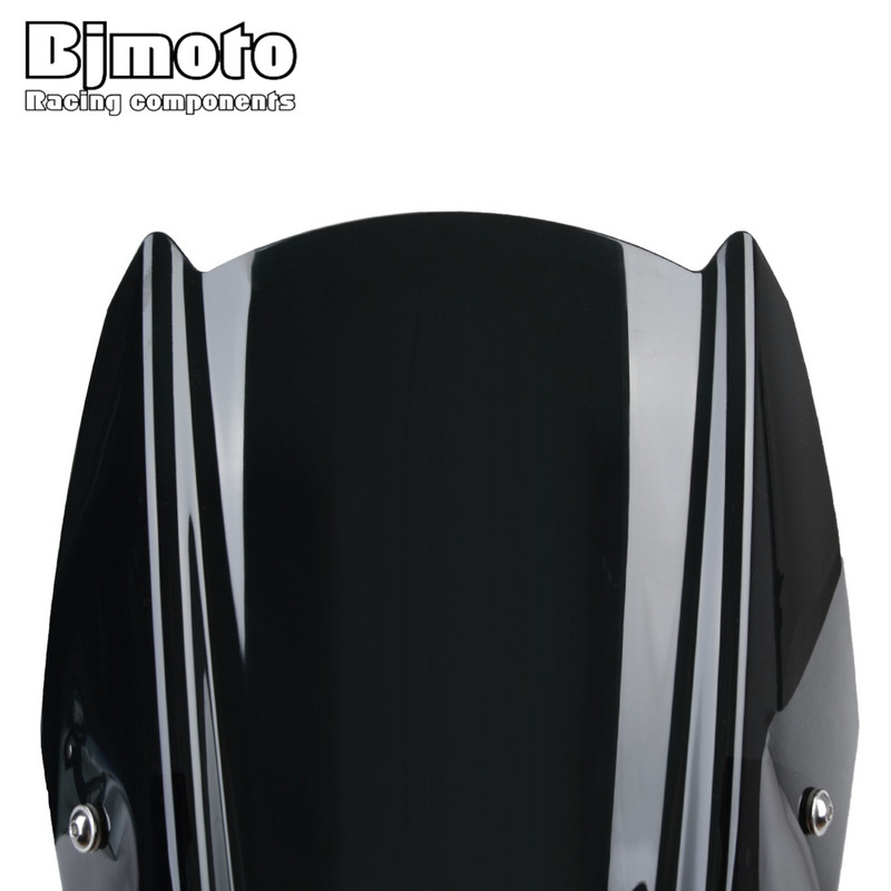 Čelné sklo na motocykel BJMOTO pre Kawasaki Z250 Z400 2019 2020 s montážnym držiakom