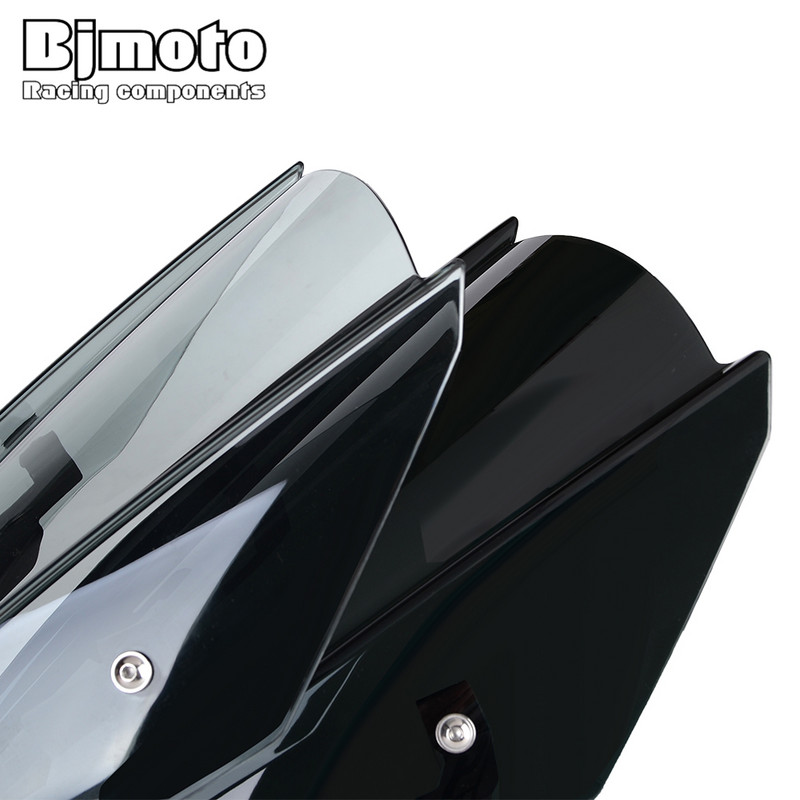 Čelné sklo na motocykel BJMOTO pre Kawasaki Z250 Z400 2019 2020 s montážnym držiakom