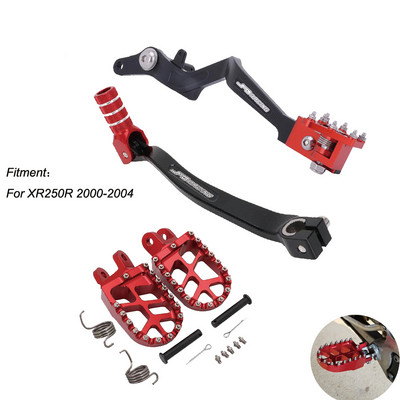 За HONDA XR250 XR 250 2000-2004 Мотоциклет CNC алуминиеви колчета за крака Опорно стъпало за крака Поставка за крака Лост за превключване на скорости Спирачка Педал за превключване