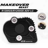 Bočný stojan na motocykel, zväčšovací, predĺžený, vhodný pre BMW R1200GS LC R1200 GS ADV R1250GS Adventure R 1250 GS 2013-2021, čierny CNC