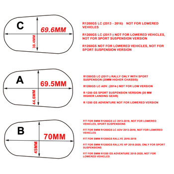 Странична стойка за мотоциклет Увеличете удължителя за BMW R1200GS LC R1200 GS ADV R1250GS Adventure R 1250 GS 2013-2021 ЧЕРЕН CNC