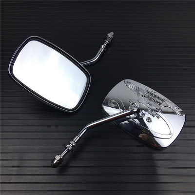 Motorkerékpár Módosított fém sas visszapillantó tükrök Harley Sportster XL 883 1200 Fat boy V-Rod Softail Dyna Touring Road Kinghez