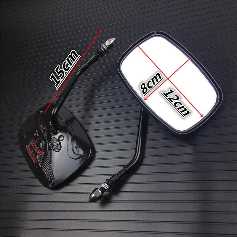 Motorkerékpár Módosított fém sas visszapillantó tükrök Harley Sportster XL 883 1200 Fat boy V-Rod Softail Dyna Touring Road Kinghez
