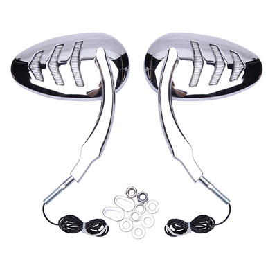 2 buc. Oglinzi laterale retrovizoare pentru motociclete cu semnalizare LED pentru oglinzi laterale pentru motociclete Harley 2008-2013