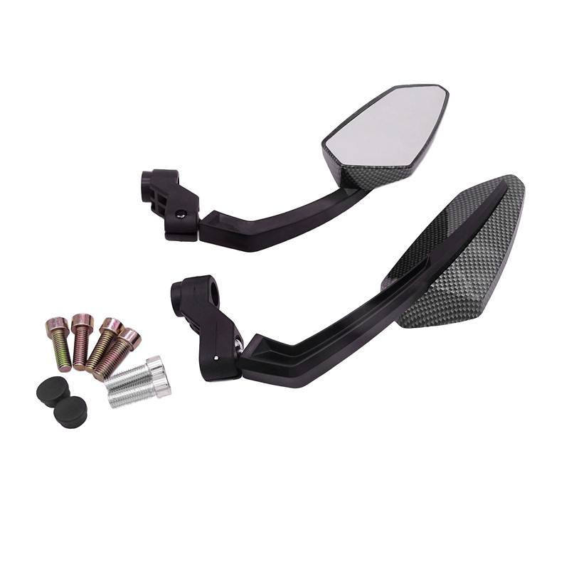 1 pár 8/10 mm-es fekete szénszálas stílusú univerzális motorkerékpár tükrök motocross visszapillantó tükrök motoros robogó oldalsó tükör