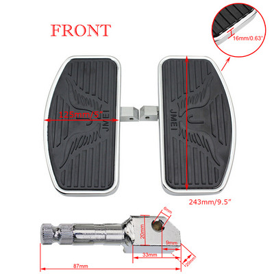 Motociklo priekinis vairuotojas / galiniai keleivio kojų kaiščiai, skirti Kawasaki Vulcan 400 800 900 VN400 VN800 VN900 Classic Custom