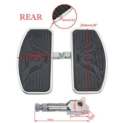 Motociklo priekinis vairuotojas / galiniai keleivio kojų kaiščiai, skirti Kawasaki Vulcan 400 800 900 VN400 VN800 VN900 Classic Custom