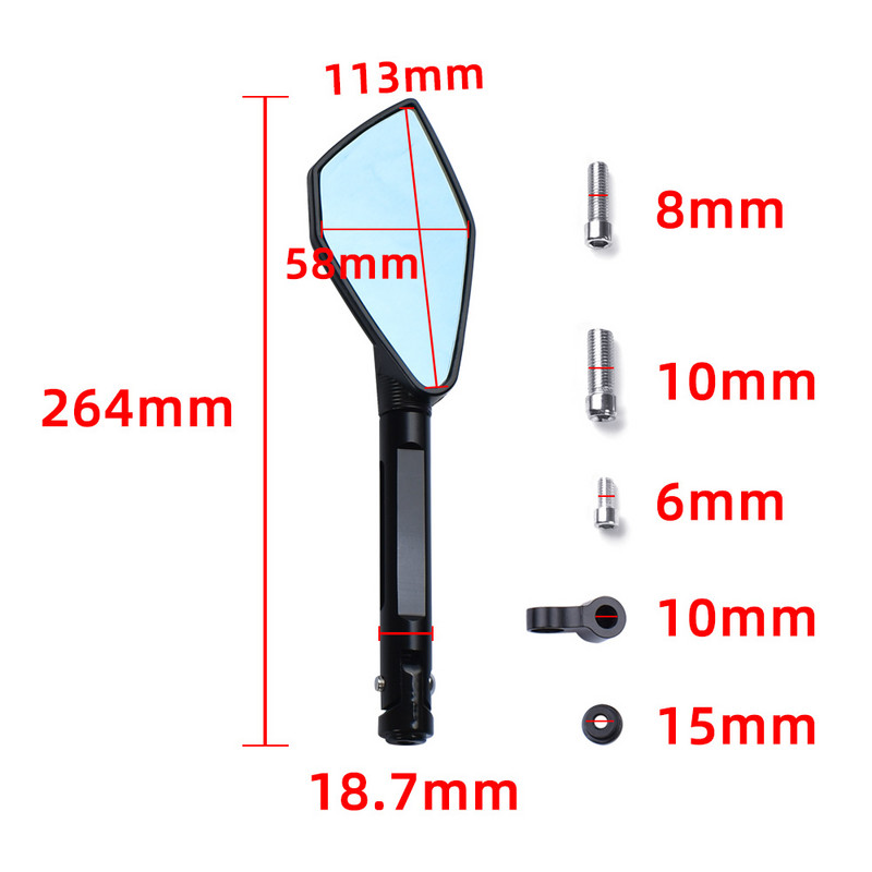R1250GS mootorratta juhtraua otsapeeglid pimestamisvastased sinakas Hawk-Eye tahavaatepeeglid BMW R1250 GS R 1250 GS R 1250GS HP 2021 jaoks