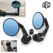 Spätné zrkadlá na okrúhle riadidlá motocykla, modré sklo pre Vespa GTS Sprint Primavera 150 300 125 250 LX GTV LXV