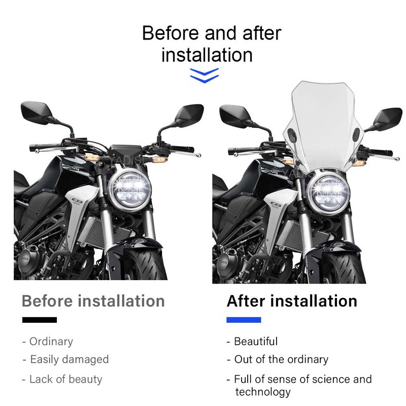 Honda szélvédő CB650R 1000R 2019 2020 2021 szélvédőhöz CB650 R CB 1000 R