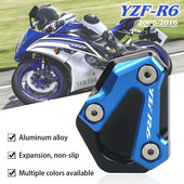 Motorkerékpár CNC kitámasztó láb oldalsó állvány hosszabbító pad tartólemeze nagyító állvány YAMAHA YZF-R6 YZF R6 YZFR6 2006-2016 2015 számára