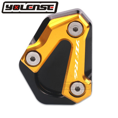 Motorkerékpár CNC kitámasztó láb oldalsó állvány hosszabbító pad tartólemeze nagyító állvány YAMAHA YZF-R6 YZF R6 YZFR6 2006-2016 2015 számára