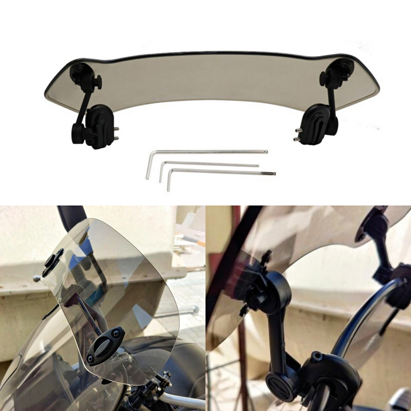 Univerzálny nastaviteľný klip na čelné sklo motocykla, spojler Windsn, deflektor pre BMW, Honda, Suzuki, Yamaha, Kawasaki