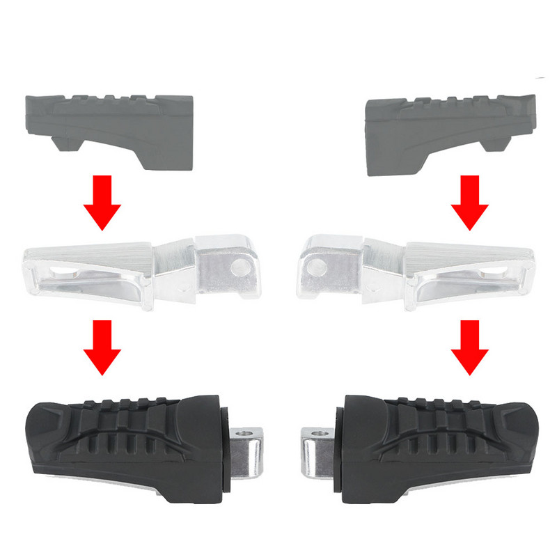 Стойка за крака на задния пътник Колчета за крака за BMW R1200GS LC ADV S1000XR R 1200 GS Adventure Алуминиева скоба за крака Гумено покритие