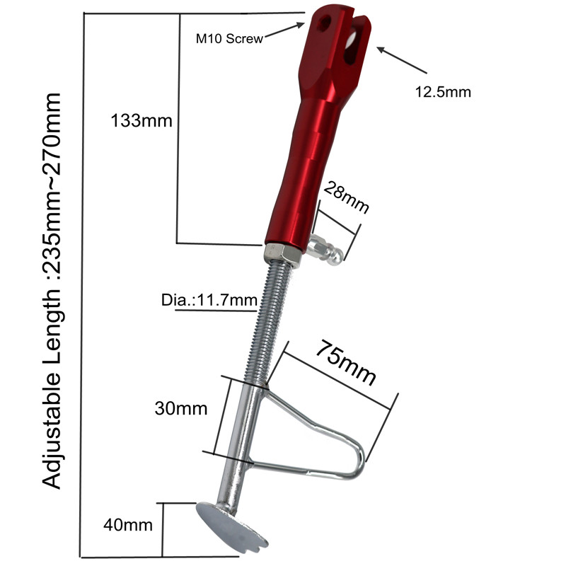 MoFlyeer Motocykel CNC Bočný stojan Scooter Parkovacie nosiče Motocykel Modifikovaná podporná noha Univerzálna pre YAMAHA, Honda, SUZUKI