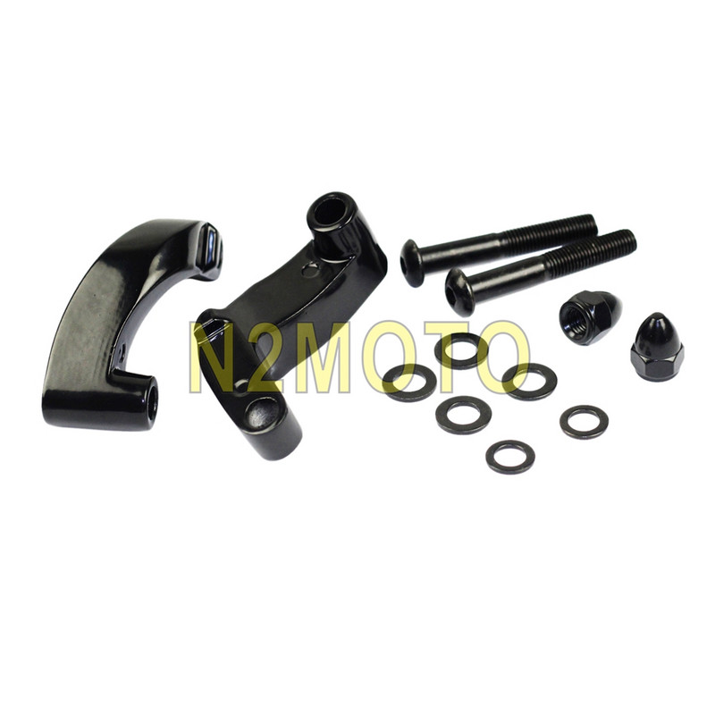 Motorkerékpár-alumínium tükör emelő mozgatható hosszabbító adapter adapterkészlet Harley Softail Dyna Street Glide 2009-2014-hez