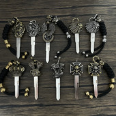 Kézzel készített, tiszta sárgaréz kulcstartó férfi és női autós és motoros kulcstartó függő kulcstartó