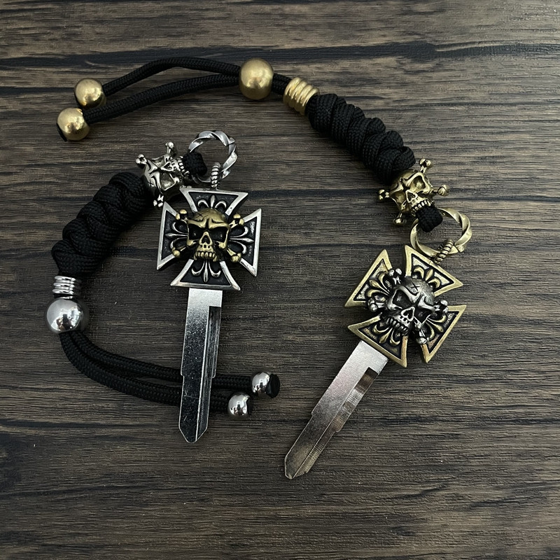 Kézzel készített, tiszta sárgaréz kulcstartó férfi és női autós és motoros kulcstartó függő kulcstartó