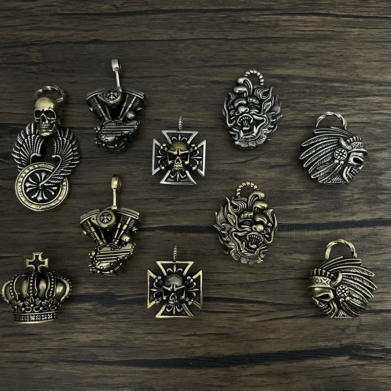 Kézzel készített, tiszta sárgaréz kulcstartó férfi és női autós és motoros kulcstartó függő kulcstartó