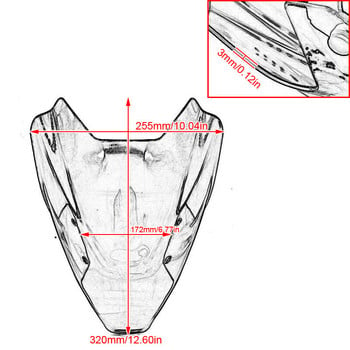 Για Ducati Streetfighter V4 S V4S 2021 2020 Παρμπρίζ Μοτοσικλέτας Μπροστινό παρμπρίζ με αξεσουάρ βραχίονα