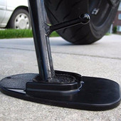 Motociklo atraminio stovo šoninio stovo plokštės pagrindo apsauginis plastikinis padas juodas neslystantis kilimėlis Universalios motociklų stovėjimo aikštelės išorės dalys