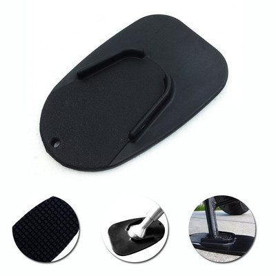 Motociklo atraminio stovo šoninio stovo plokštės pagrindo apsauginis plastikinis padas juodas neslystantis kilimėlis Universalios motociklų stovėjimo aikštelės išorės dalys