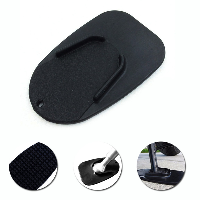 Motociklo atraminio stovo šoninio stovo plokštės pagrindo apsauginis plastikinis padas juodas neslystantis kilimėlis Universalios motociklų stovėjimo aikštelės išorės dalys