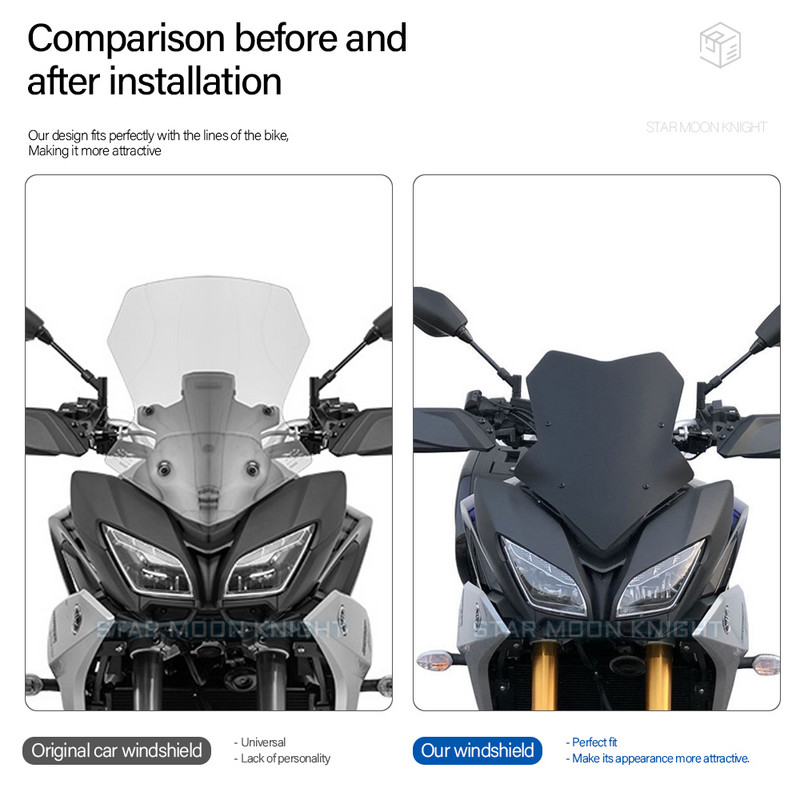 Подходящ за YAMAHA MT-09 TRACER MT09 TRACER 900 GT 2018 - 2021 TRACER 9 GT Предно стъкло Дефлектор на предното стъкло Протектор