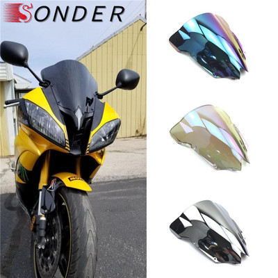 За Yamaha YZF-R6 YZF600 R6 2008 2009 2010 2012 2013 2014 2015 2016 Мотоциклетно предно стъкло WindScreen Double Bubble