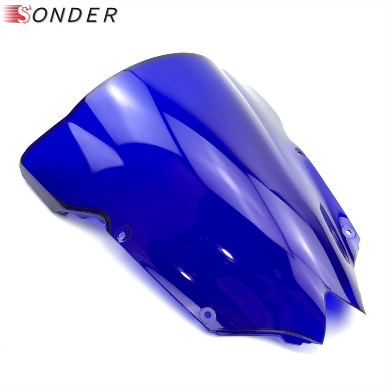 Pre Yamaha YZF-R6 YZF600 R6 2008 2009 2010 2012 2013 2014 2015 2016 Čelné sklo motocykla s dvojitou bublinou
