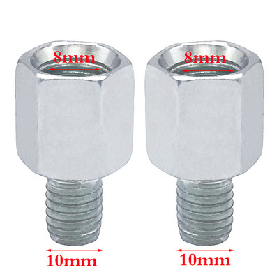 1 pár univerzális tüköradapter M10 M8 óramutató járásával megegyezően motorkerékpár visszapillantó tükör adapter csavar acél fém motorkerékpárhoz